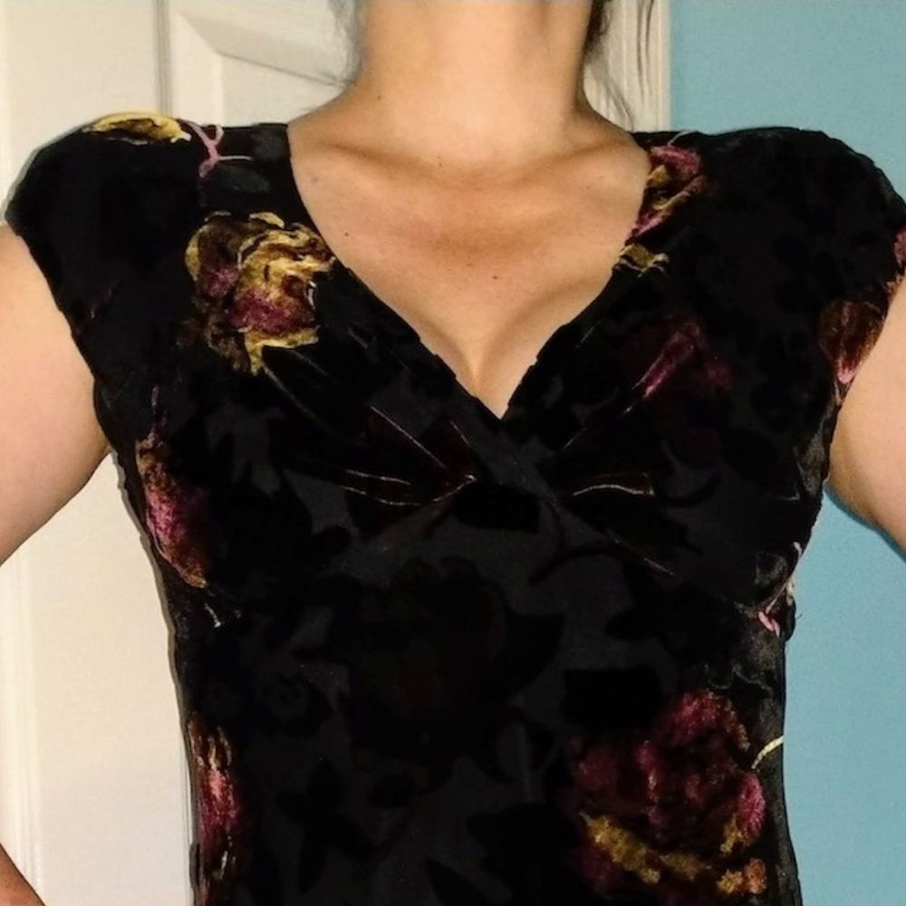 Jones New York velvet jacquard fit & flare size 10